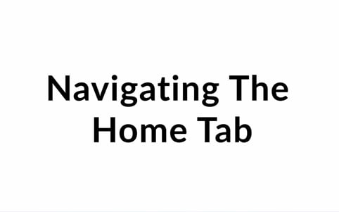 Navigating-the-home-tab